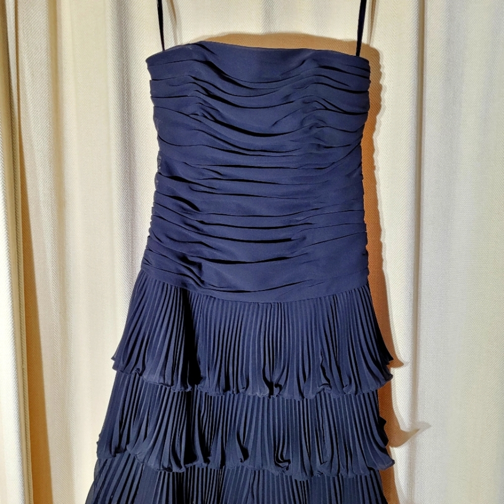 White House Black Market elegant black strap dress
